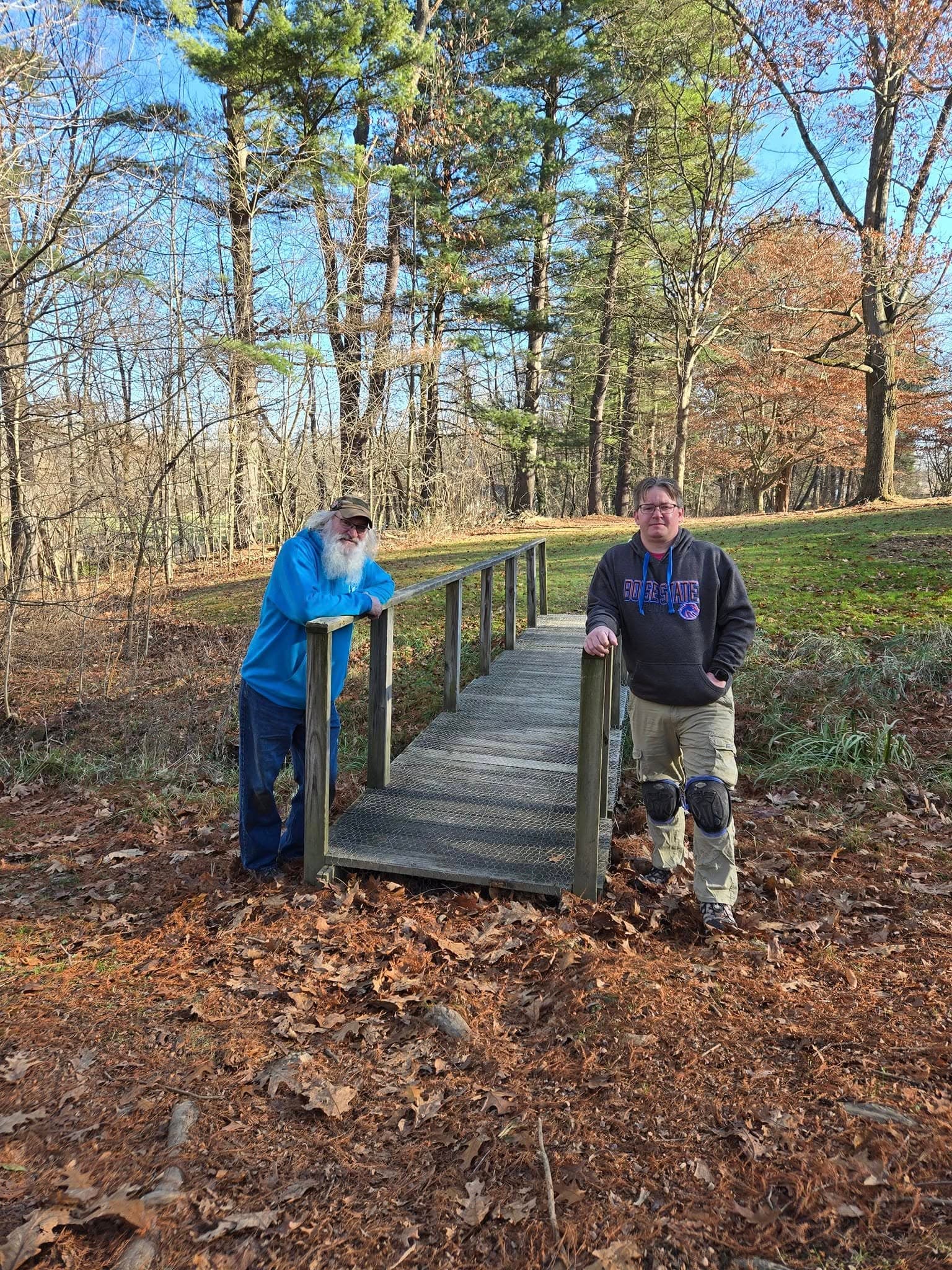Volunteers working on maintaining the course in Massillon